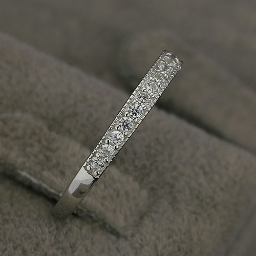 Eternityring Stars of Venice - 925s Silver Halvallians CZ Sten - 7