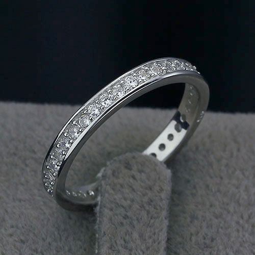 Silverring Eternity Elderflower - 925s CZ Diamanter Vit - 6