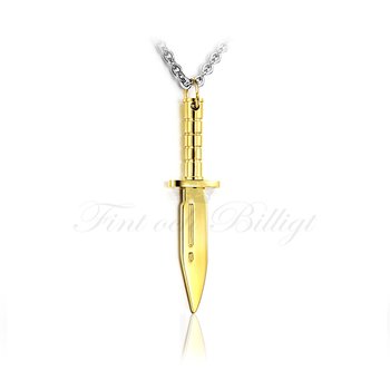  Halsband - Kniv Guldpläterad Unisex - Kniv Guld