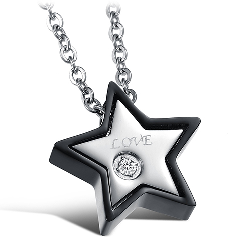 Love Star - Parhalskæde med Cubic Zirconia (stk.) - 2