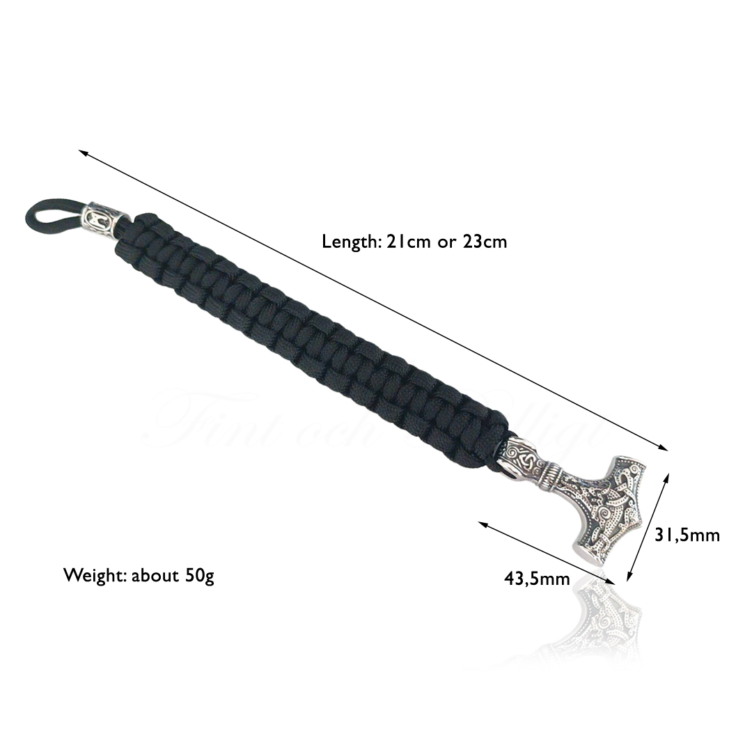 Armbånd Thor Viking - Thors Hammer Flettet Rune Perle Grøn - 5