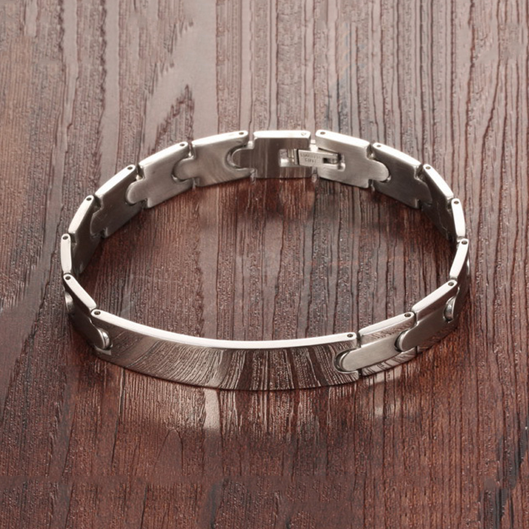 Glat Pansar Tag - ID-armbånd 316L rustfrit stålarmbånd 10MM*210MM - 3