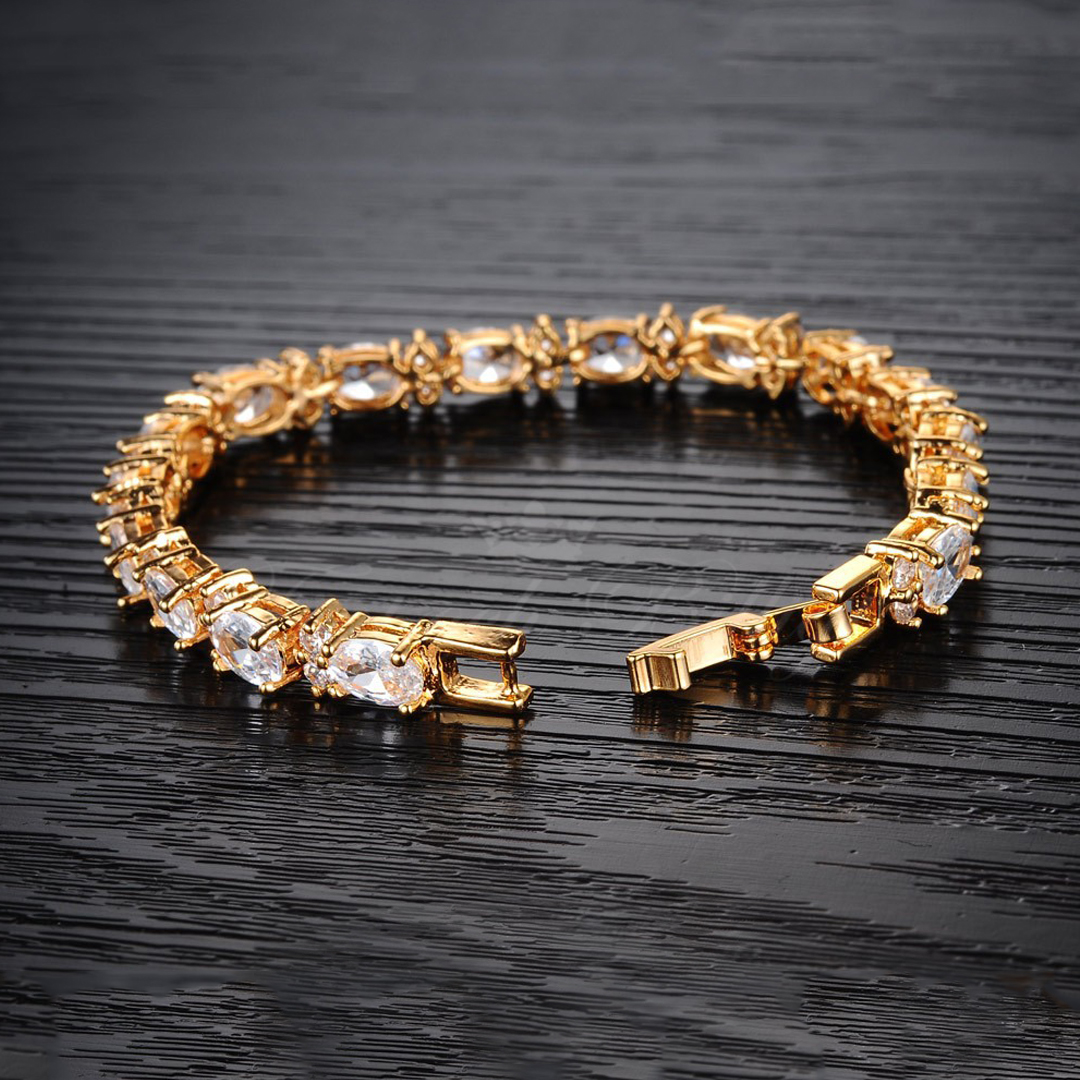 Tennis Bracelet Exquisite In Love - 18k Gold Plated AAA Zircon - 3