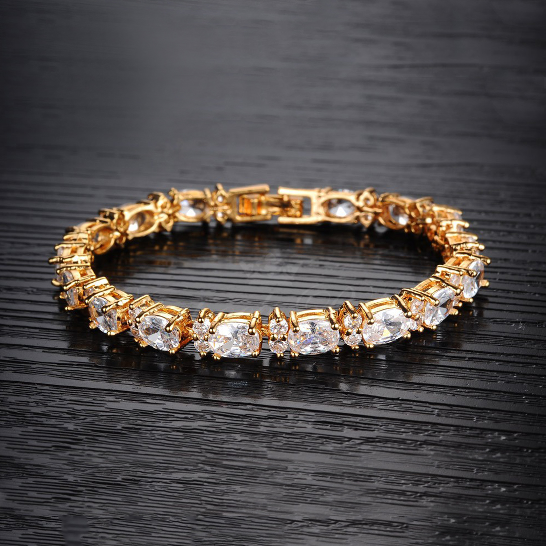 Tennis Bracelet Exquisite In Love - 18k Gold Plated AAA Zircon - 2