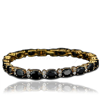 Tennisarmband Exquisite Dark Love - 18k Guldpläterad 