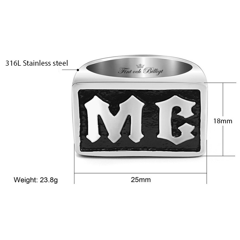 Punk Ring - Biker Ring Chopper 316L - MC - 4