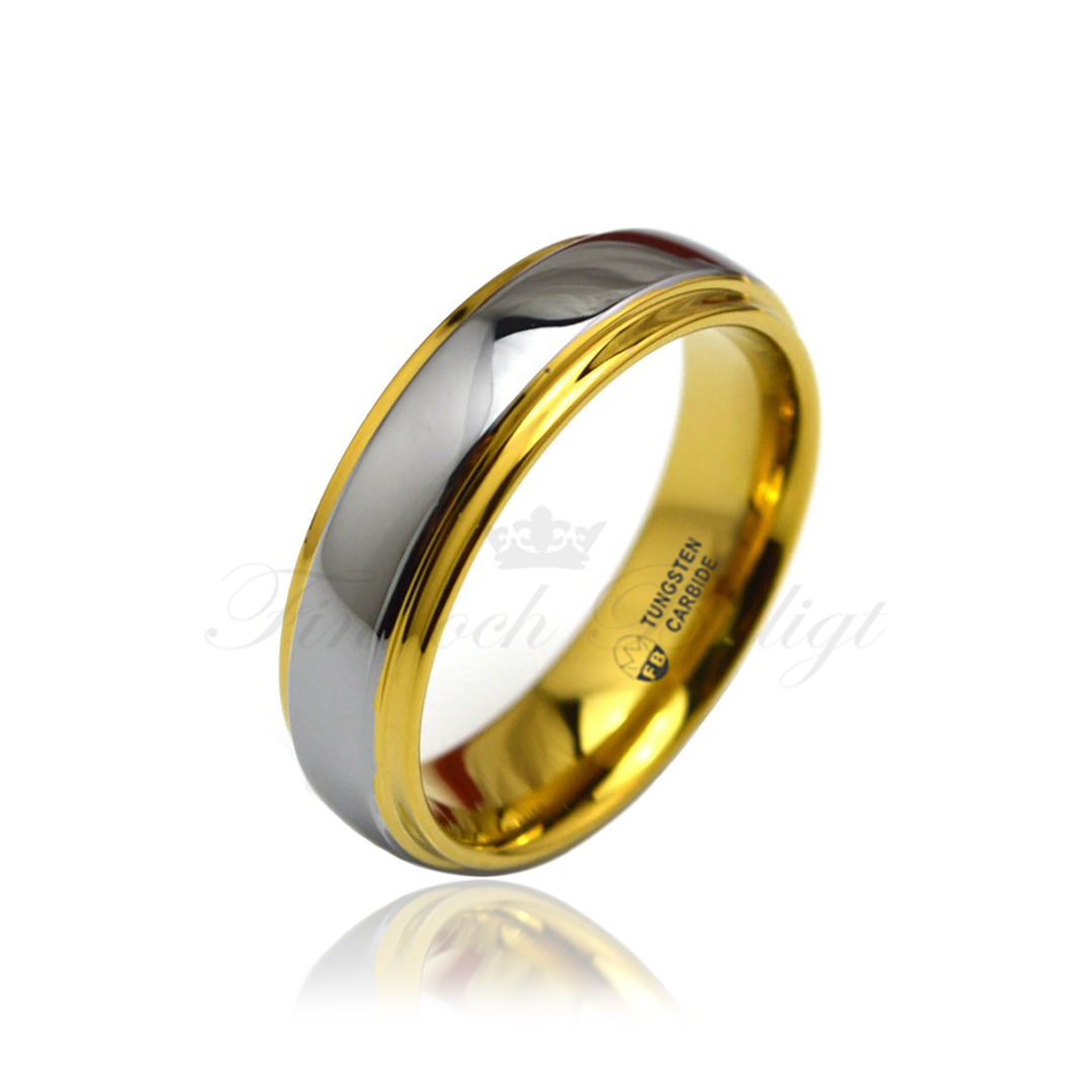 Ring - Impact Gold - 18k Gold Plated Tungsten Ring High Gloss - 2