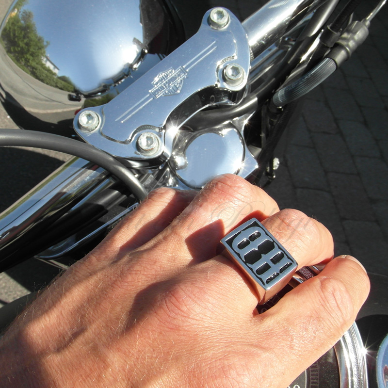Hælring - Biker Chopper 316L Punk ring - HD - 4