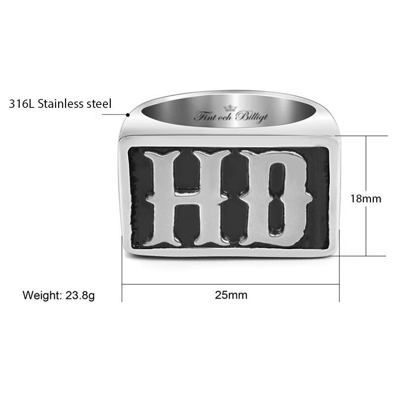 Hælring - Biker Chopper 316L Punk ring - HD - 6