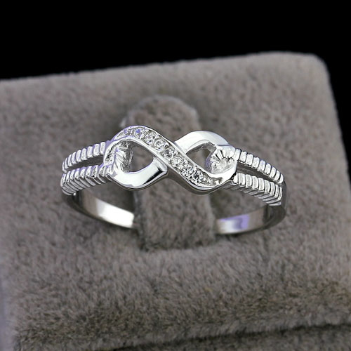 Infinity Heaven - 925s sølvring Infinity Zirconia Stones Hvid - 4