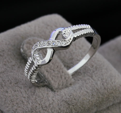 Infinity Heaven - 925s sølvring Infinity Zirconia Stones Hvid - 2
