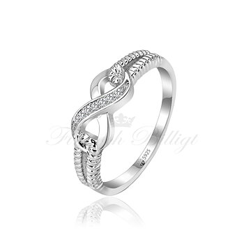 Infinity Heaven - 925s sølvring Infinity Zirconia Stones Hvid