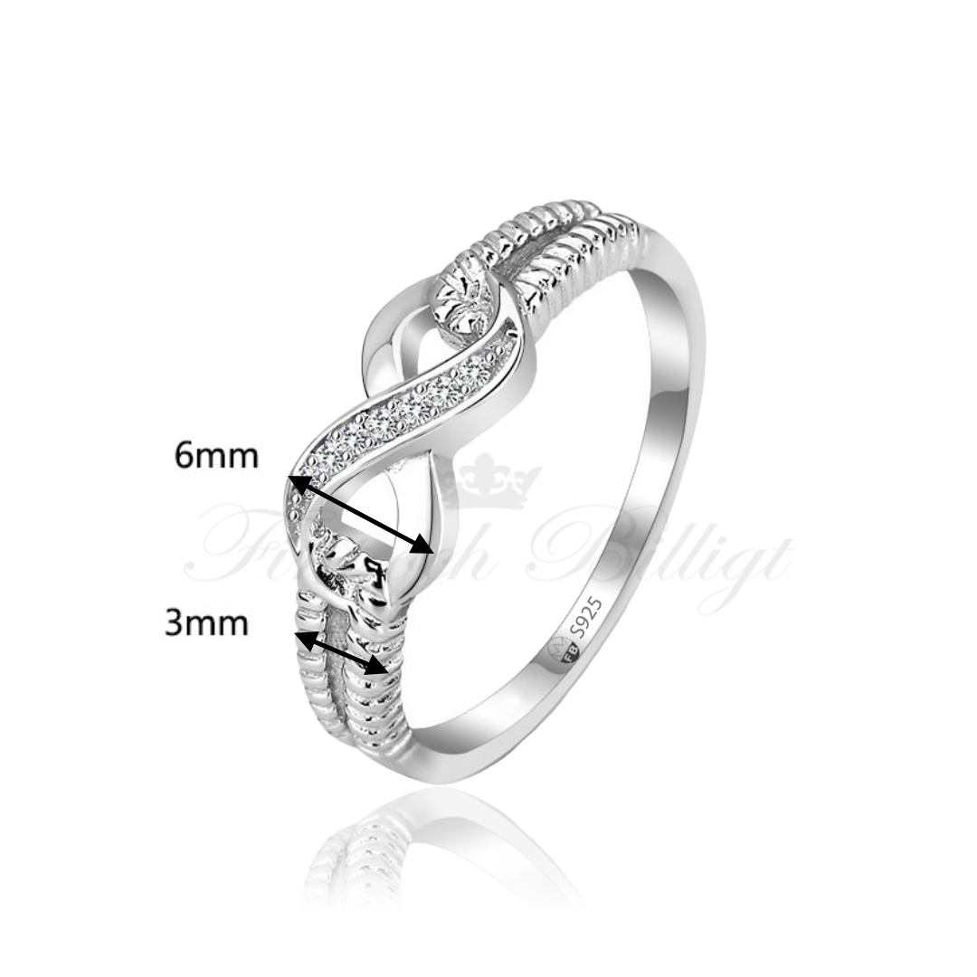 Infinity Heaven - 925s sølvring Infinity Zirconia Stones Hvid - 5