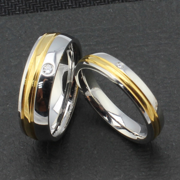 Smuk 18 karat guldbelagt ring med cubic zirconia sten - 2