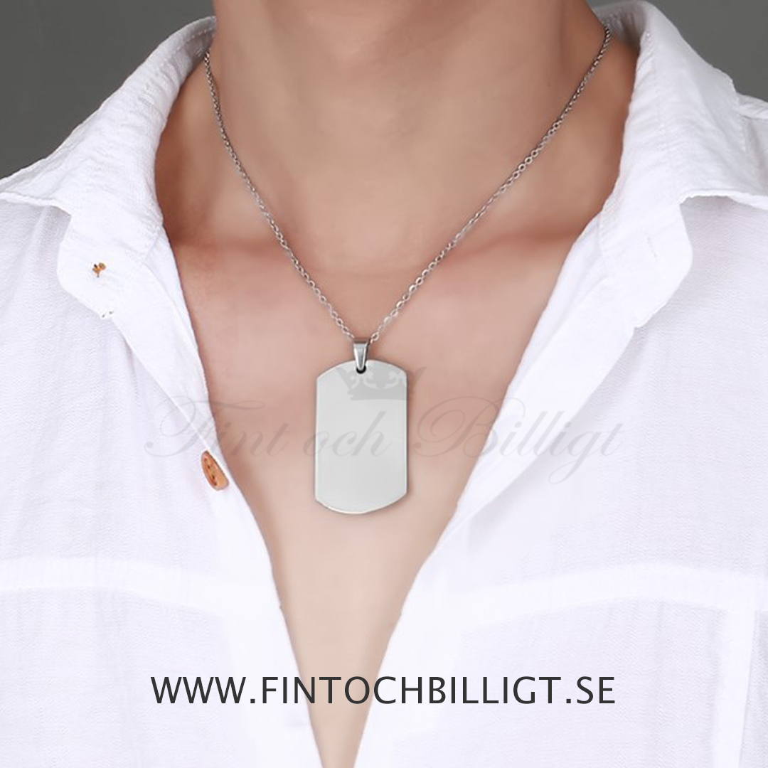 DogTag Halsband - ID Bricka Modern 316L 28mm*48mm - Dog Tag 28 - 9
