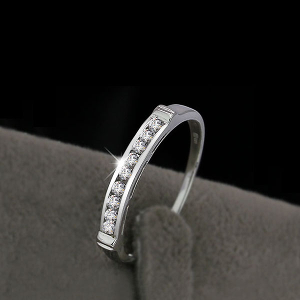 Heaven - Heavenly 925s sølvring (sæt) med rundskårne cubic zirconia - 5