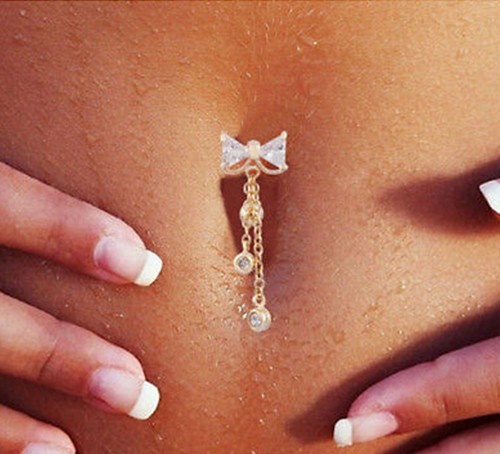 *Pink Rosett* Navel Piercing - 2