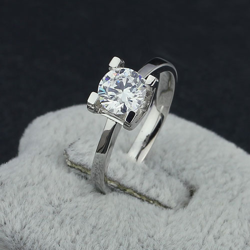 Silverring Solid Star - 925s 1.25CT CZ Sten Solitärring - 2