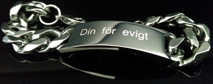 Pansar Tag - ID-Armband 316L Rostfritt Stål 18k Guldfylld/Silver 15mm - 10