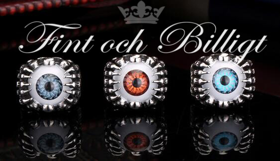 Punk Ring Eye In Death Hands - Öga Klor 316L - 2