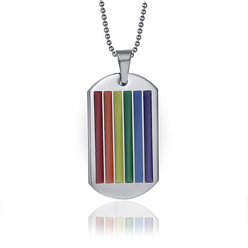 DogTag Necklace - ID Tag Pride - Rainbow Tag