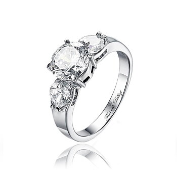 Ring Brilliant Flower - 2,00CT Kubisk Zirkonia Sten 8mm 316L