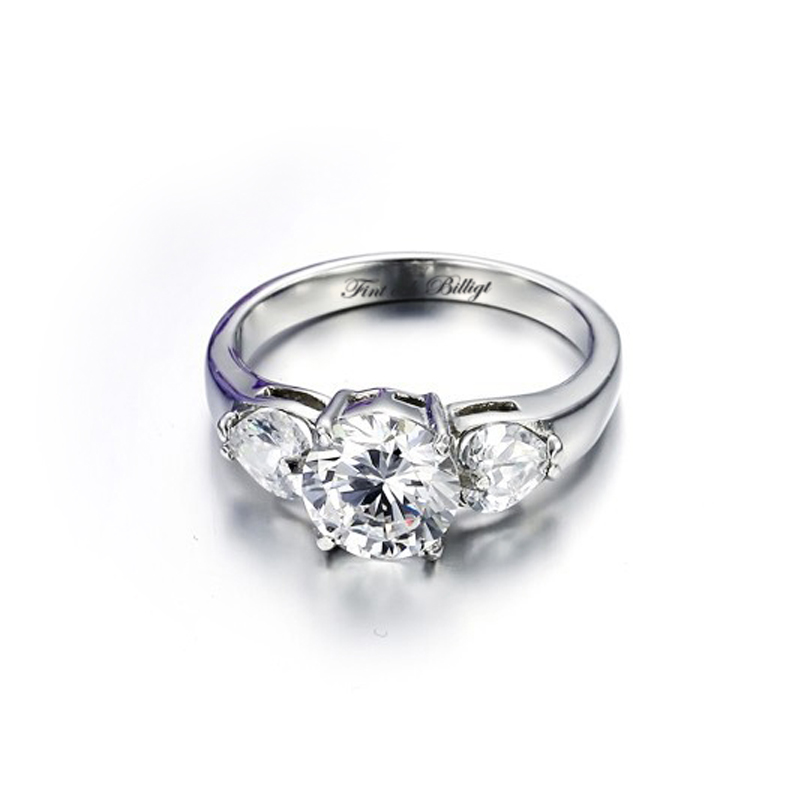 Ring Brilliant Flower - 2,00CT Kubisk Zirkonia Sten 8mm 316L - 2