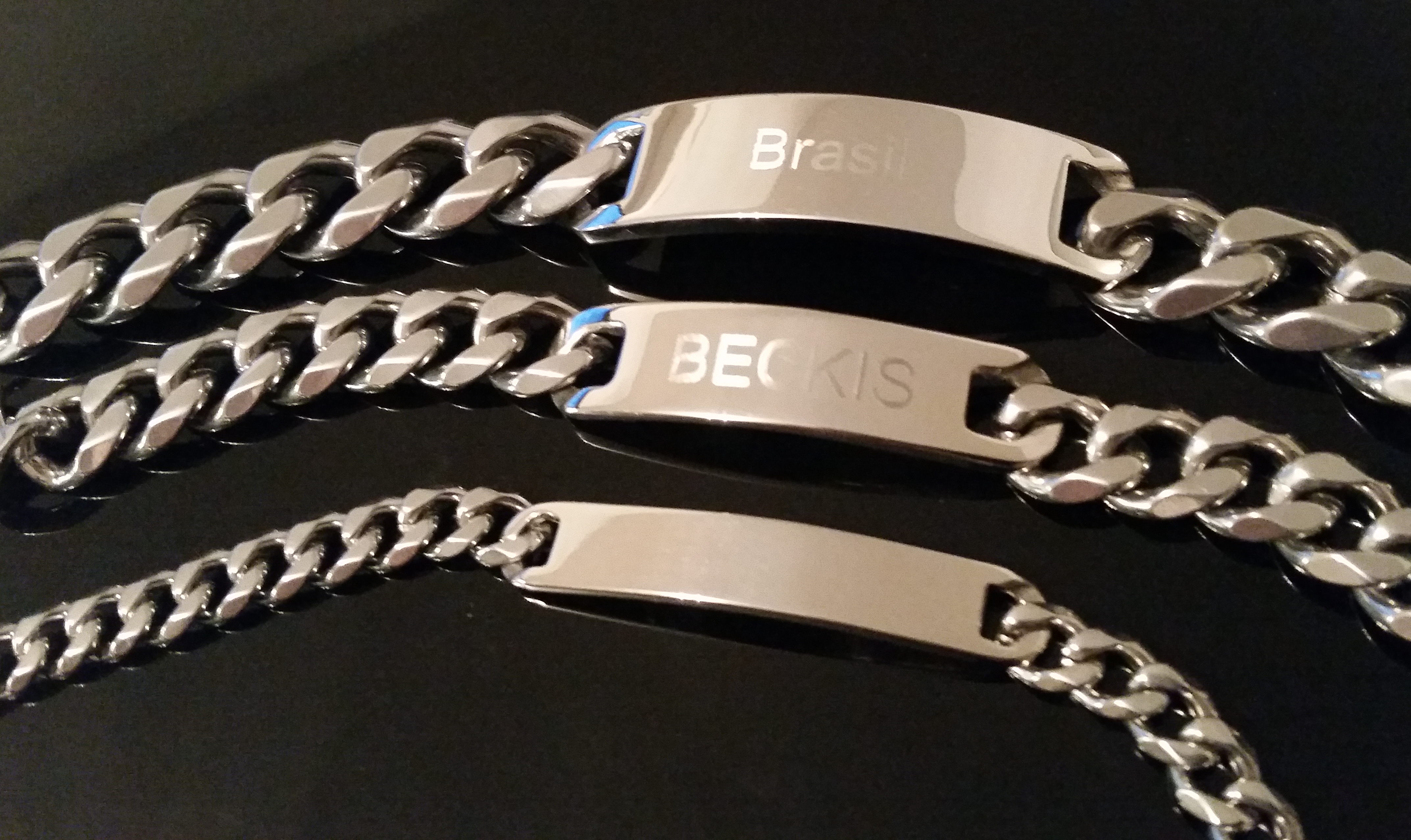 Pansar Tag – ID Armbånd 316L Rustfrit Stål 18K Forgyldt/Sølv 8mm - 7