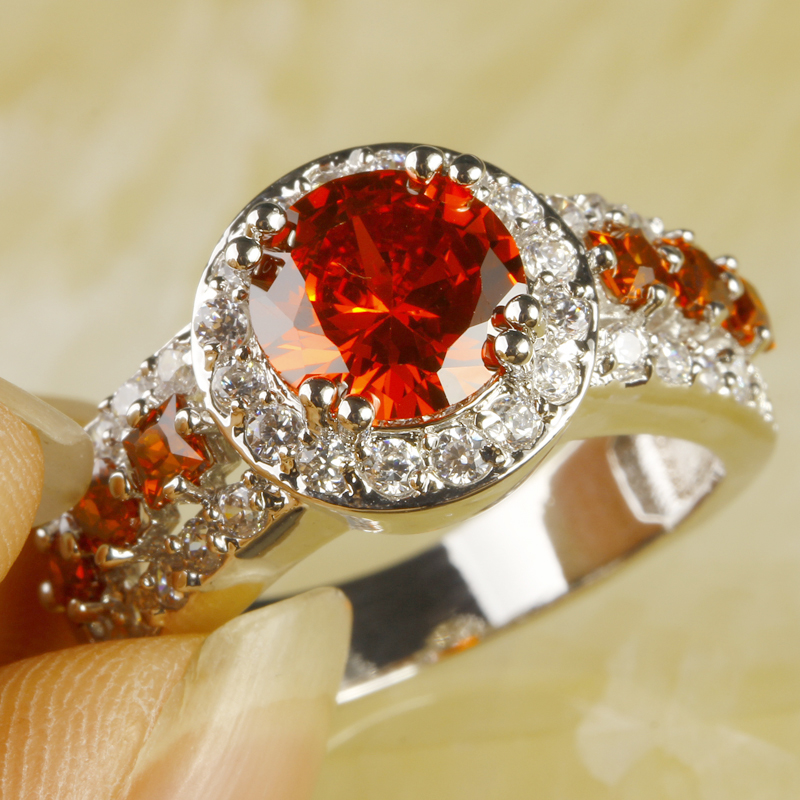 *LUXURY* Ring with Multiple Gorgeous Ruby Red Cubic Zirconia Stones - 2