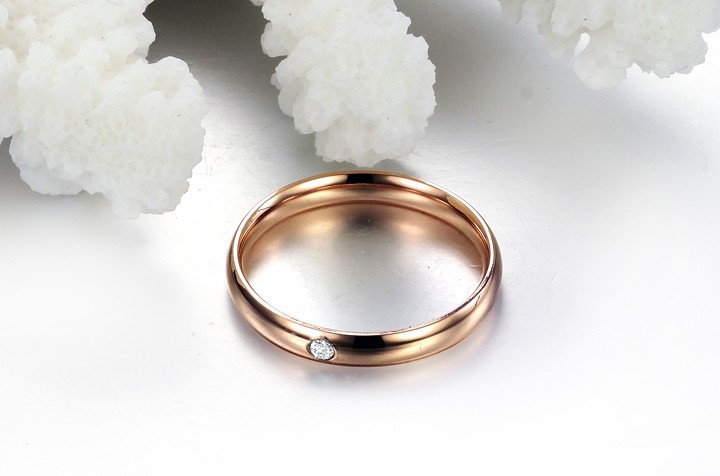 "SIMPLE BEAUTY ROSÉ" 18K ROSEGOLD 316L MED CUBIC ZIRCONIA - 2