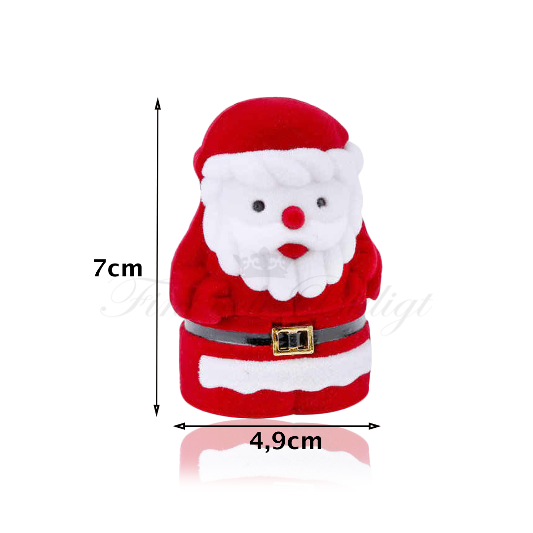 Happy Santa - Smyckesask Glad Jultomte med Plats för 1st. Ring eller Örhängen 42x48x70 - 3