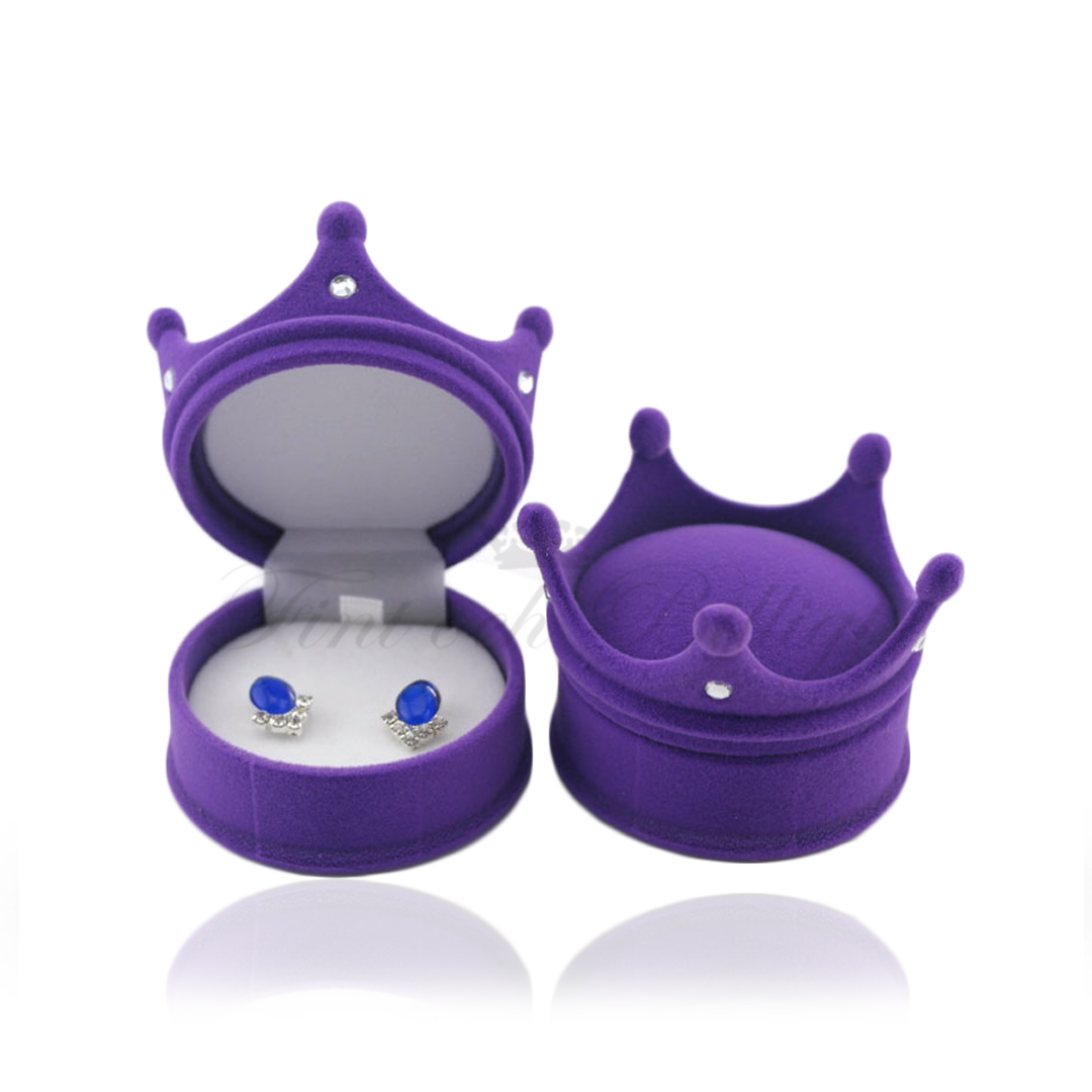 Crown of Hearts - Lila Smyckesask Krona i Sammet - 2
