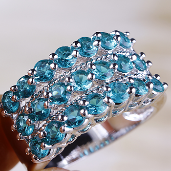 Elegant *LUXURY* Silver Plated with Cubic Zirconia Stones