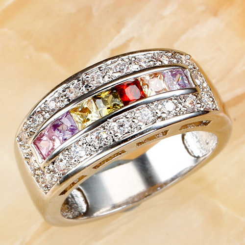Ring - Elegant LYX Silverpläterad Urläckra Zirconia Stenar - 2