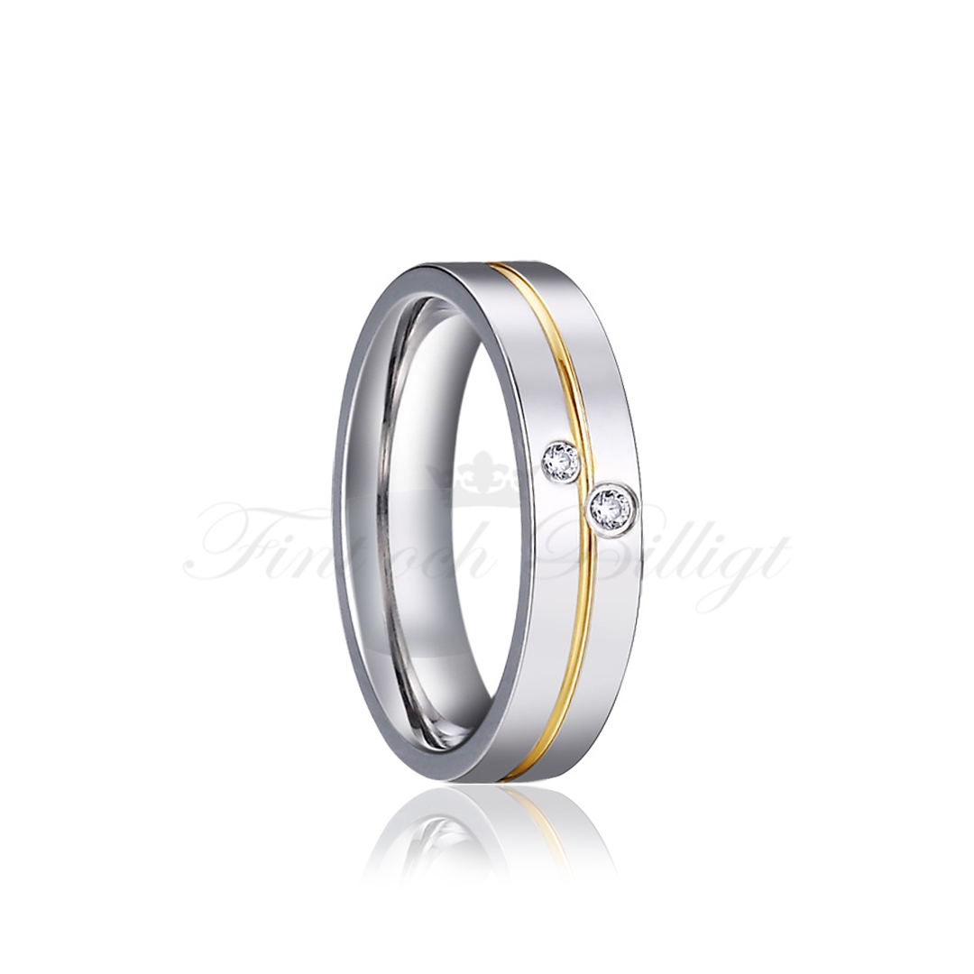 Stargate Gold - 18K Gold Plated Ring with AAA Cubic Zirconia Stones in 316L - 3