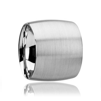 Ring - Retro Bred - Tungsten Ring Naturlig Børstet Overflade 20mm