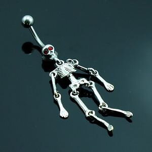 Skeleton Navel Piercing