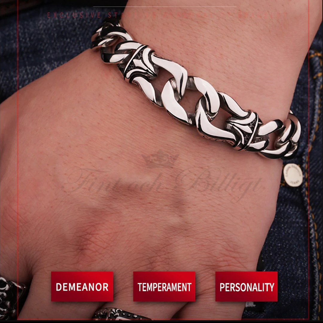 Boneless – Viking Bracelet with Norse Symbols 15mm - 4
