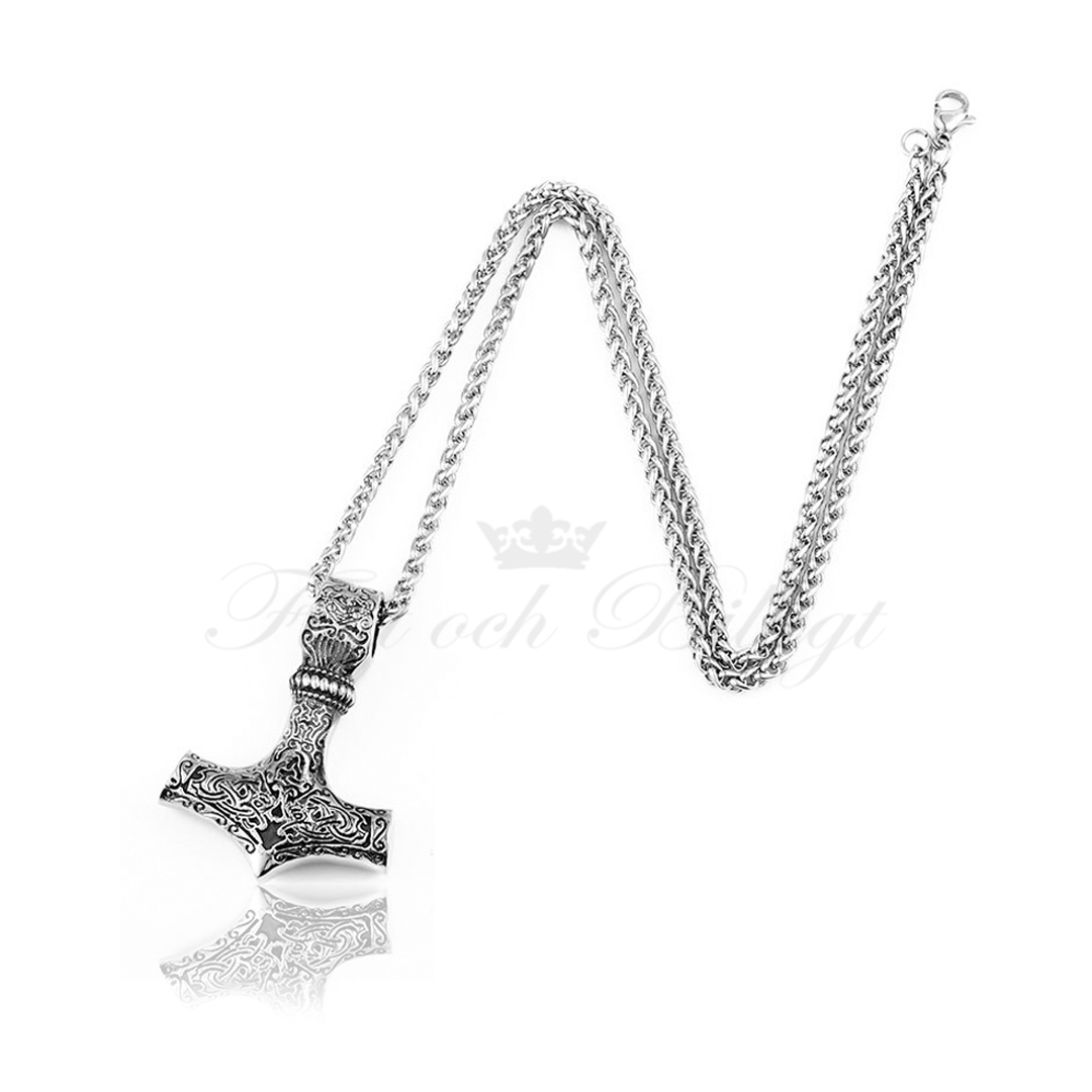 Thor's Hammer Ironside - Viking Necklace Thor's Hammer Runes - 2