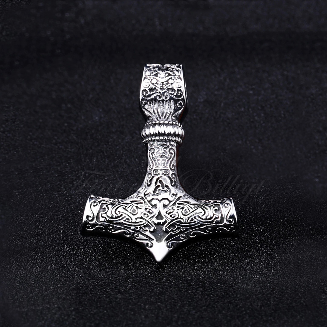 Thor's Hammer Ironside - Viking Necklace Thor's Hammer Runes - 4