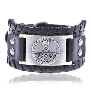Armbånd Thors Hammer Viking Rune Viking armbånd Thors Hammer Futhark Viking smykker Fint och billigt