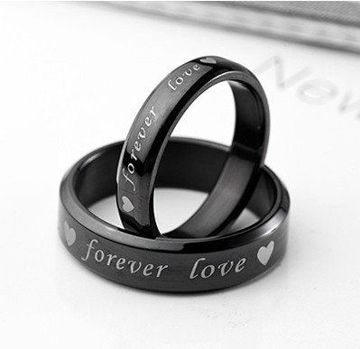 Ring Forever Love - Parringe i sort - 2