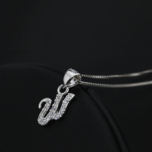 W Silver - Handgjord Silver Halsband med Cubic Zirconia Stenar - 2