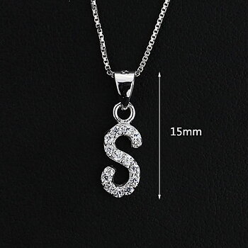 S Silver - Handgjord Silver Halsband med Cubic Zirconia Stenar