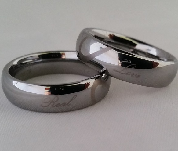 Ring - Ægte Kærlighed - Mig & Min Anden Halv Tungsten Ring Hjerte - 3