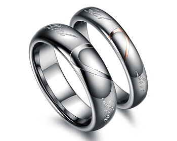 Ring - Real Love Rosé - Jag & Min Andra Halva Hjärta 4mm 6mm