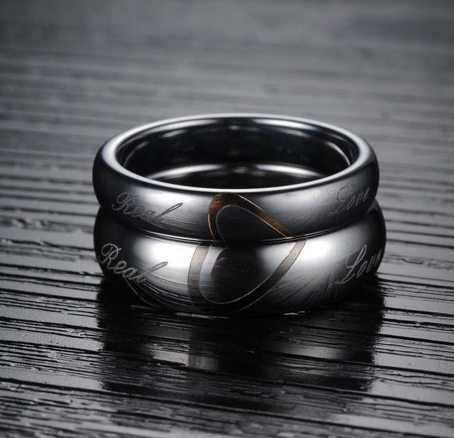 Ring - Real Love Rosé - Jag & Min Andra Halva Hjärta 4mm 6mm - 2