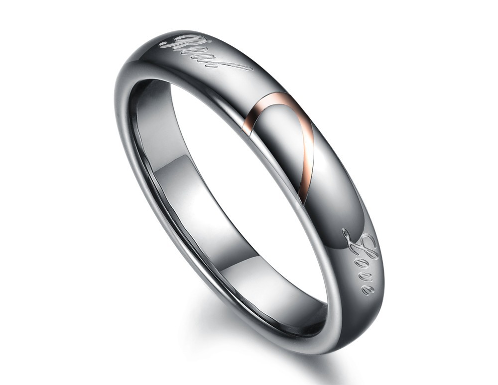 Ring - Real Love Rosé - Jag & Min Andra Halva Hjärta 4mm 6mm - 4