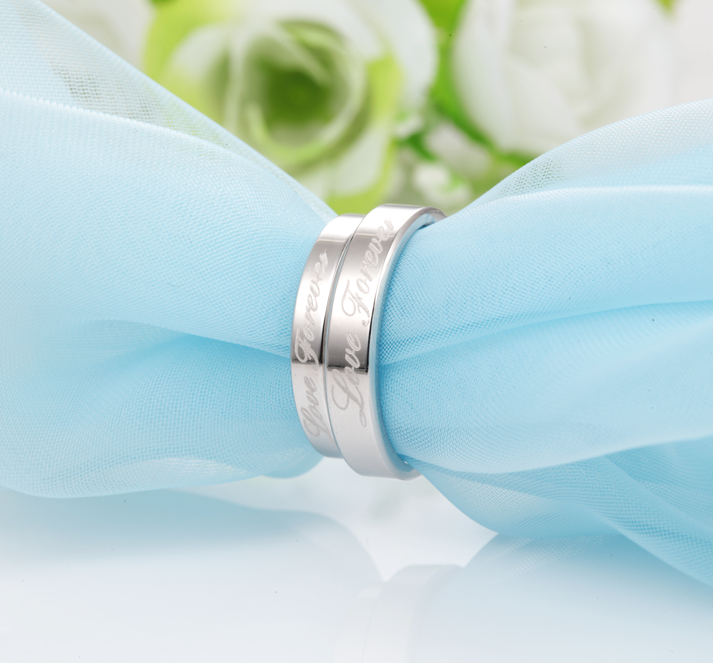 Love Forever - Slät 925s Silverring Allians 3mm 4mm & 6mm - 4