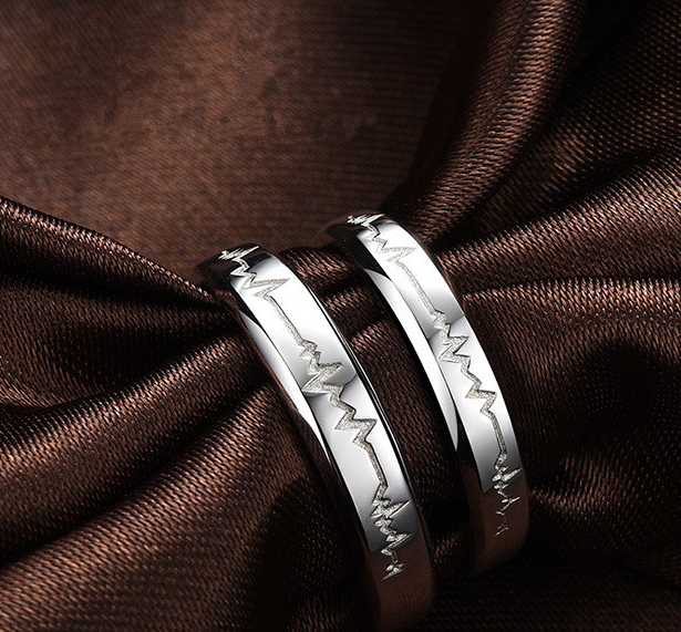 Heartbeat - Allians 925s Silverring 3mm & 4mm - 2